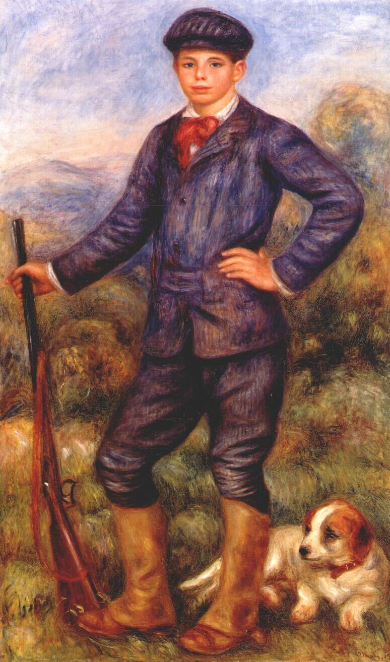 Jean Renoir as a Hunter - Pierre-Auguste Renoir painting on canvas